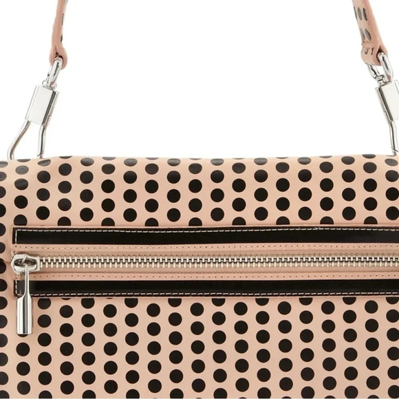 Elizabeth and James‎ Convertible Hand Bag 100% Leather Clutch Polka Dot Party - Picture 1 of 14